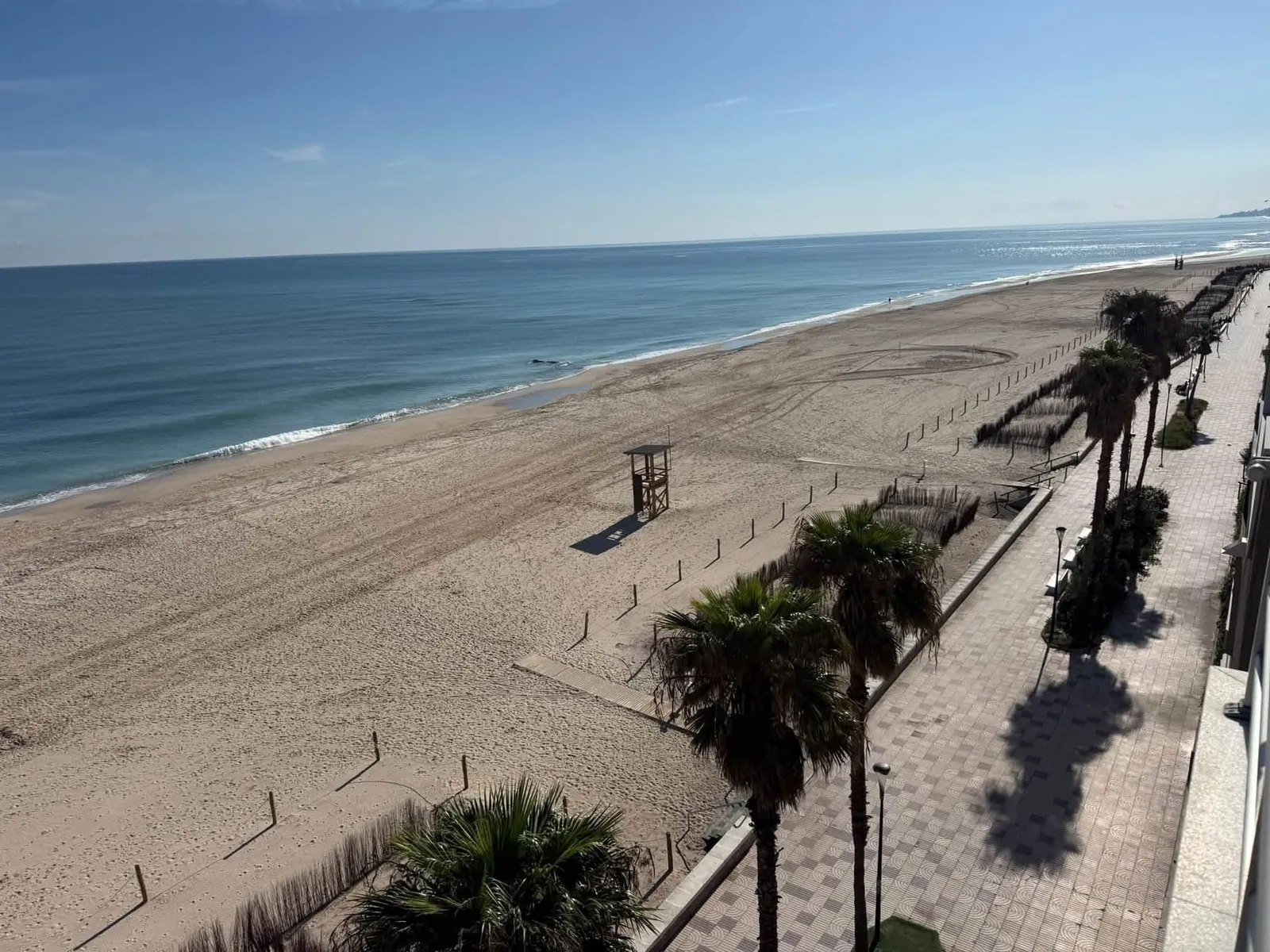 The Mediterranean and la Llastra beach seen from the apartment